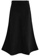 Skall Studio Emina Linen-blend Midi Skirt Black