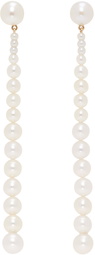 Sophie Bille Brahe White & Gold Piazza Earrings