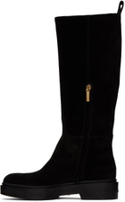Santoni Black Suede Boots