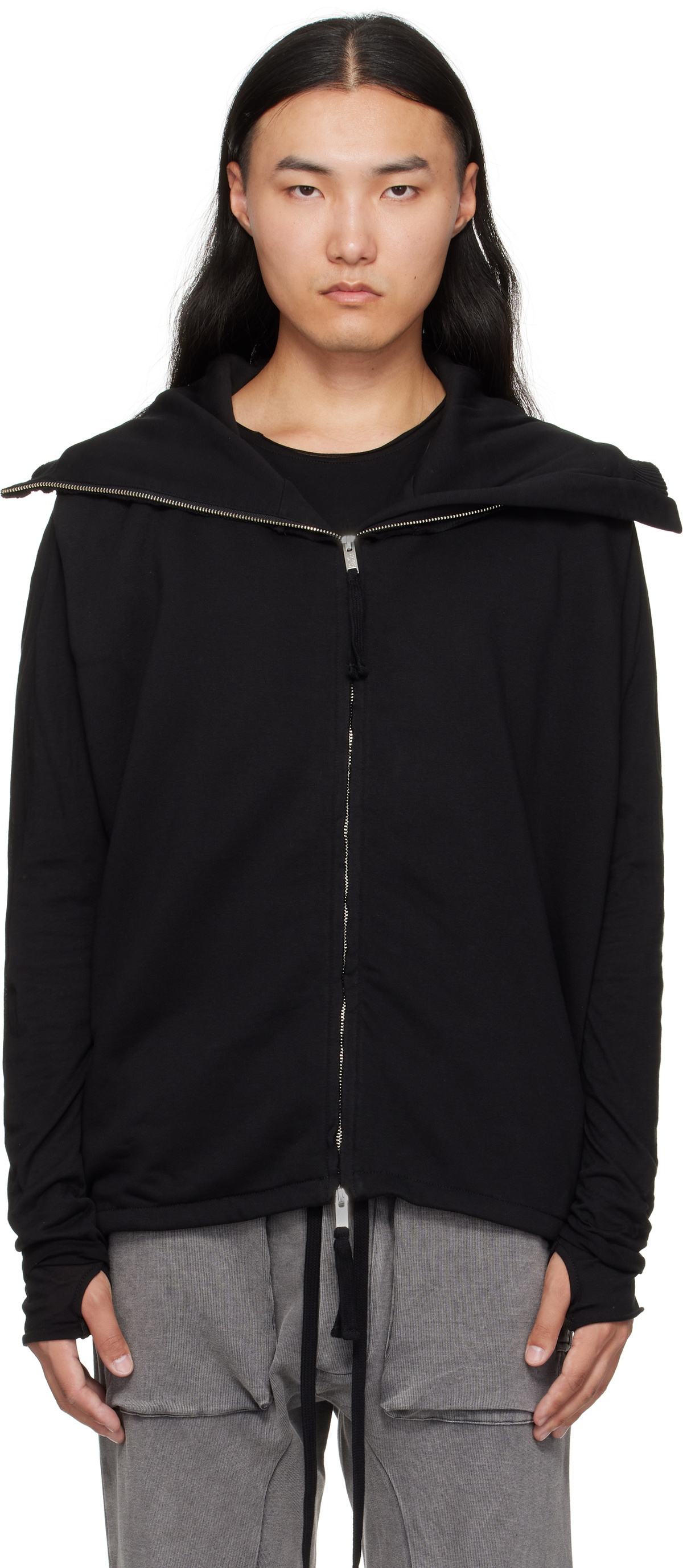 thom/krom Black M SJ 645 Hoodie thom/krom