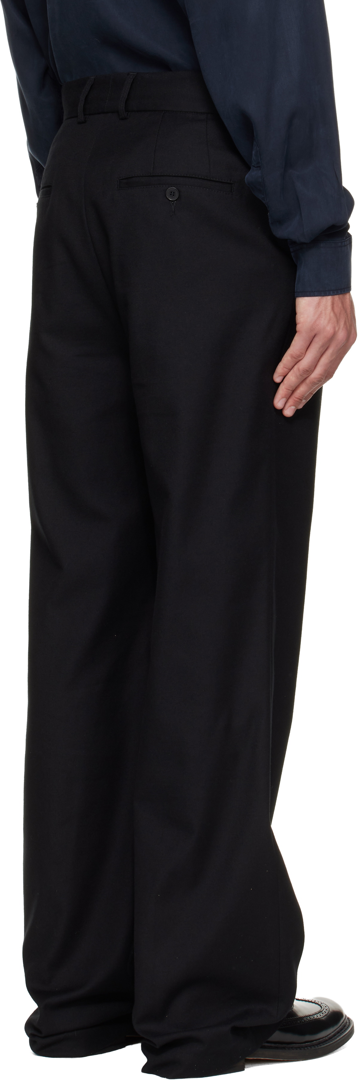 HOPE Black Straight-Fit Trousers