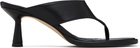 Aeyde Black Olenna Thong Heeled Sandals