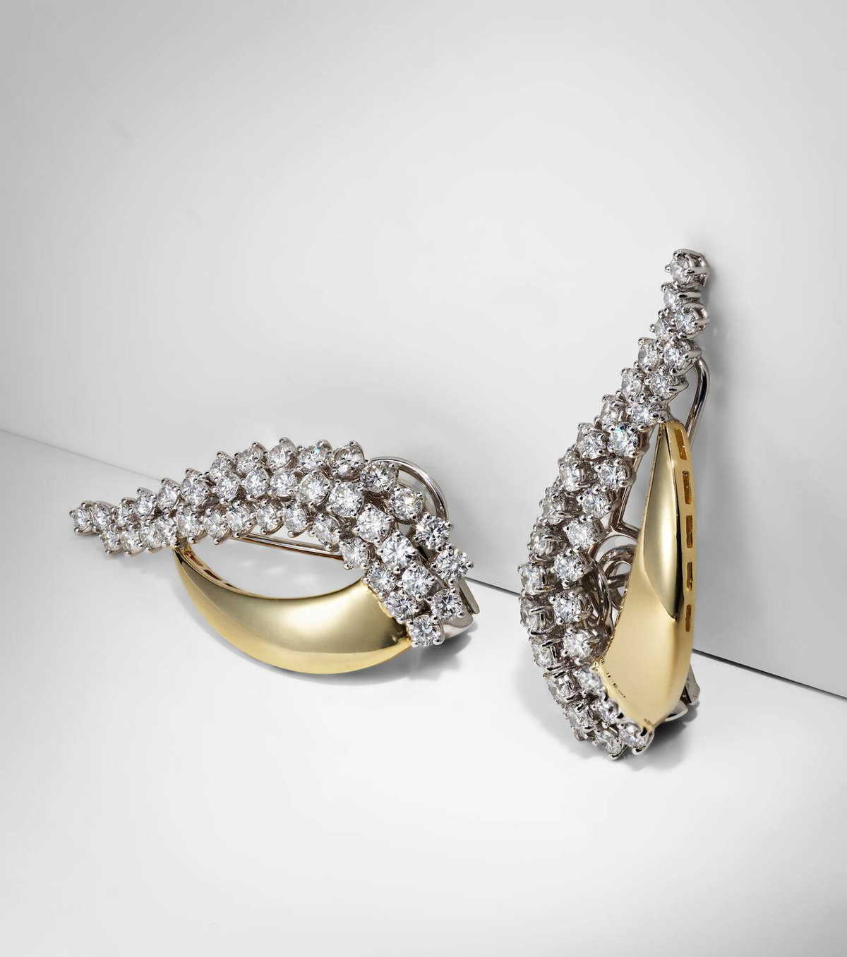 Yeprem Golden Strada 18kt gold earrings with diamonds