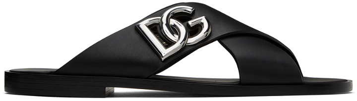 Photo: Dolce&Gabbana Black DG Light Sandals