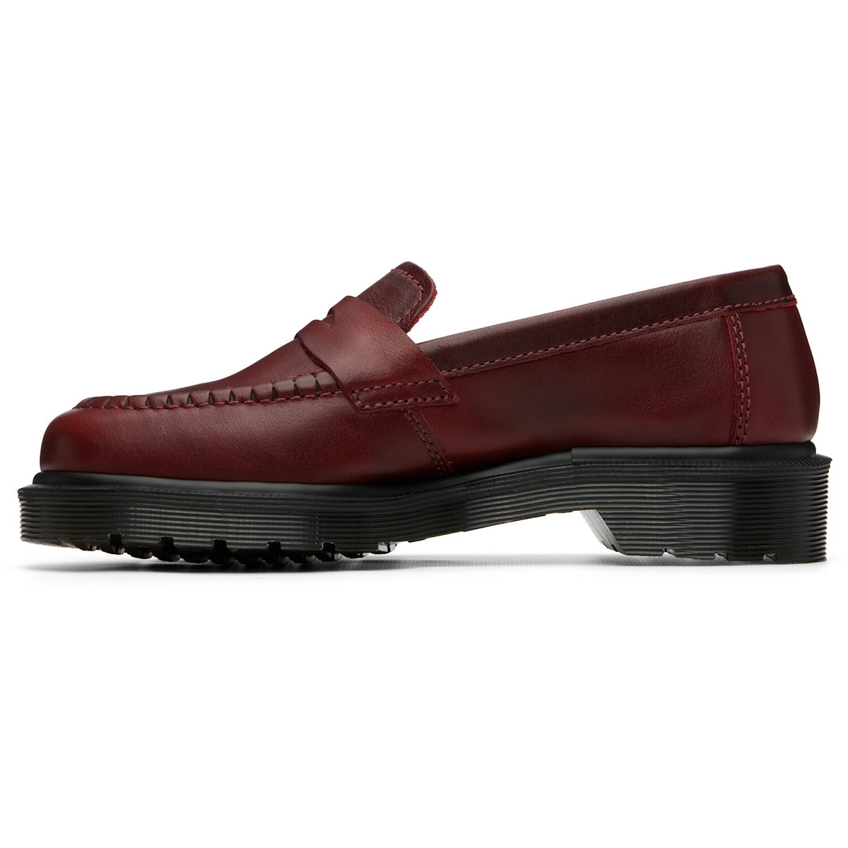 Dr. Martens Burgundy Delapre 'Made In England' Classic Loafers