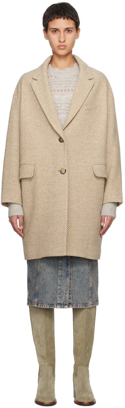【当店限定販売】 White & Beige Limiza Sale on Etoile Marant Isabel by Coat ジャケット・アウター