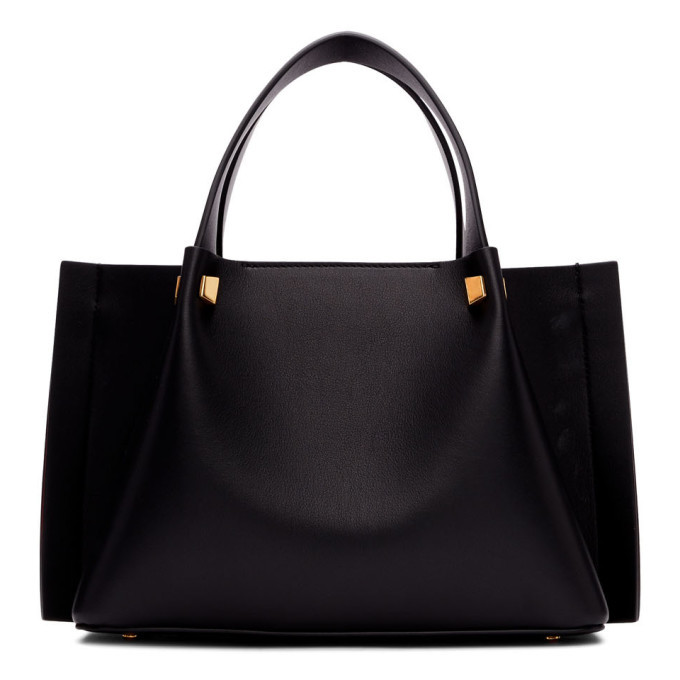 Valentino Black Valentino Garavani Small Go Logo Escape Shopper Tote