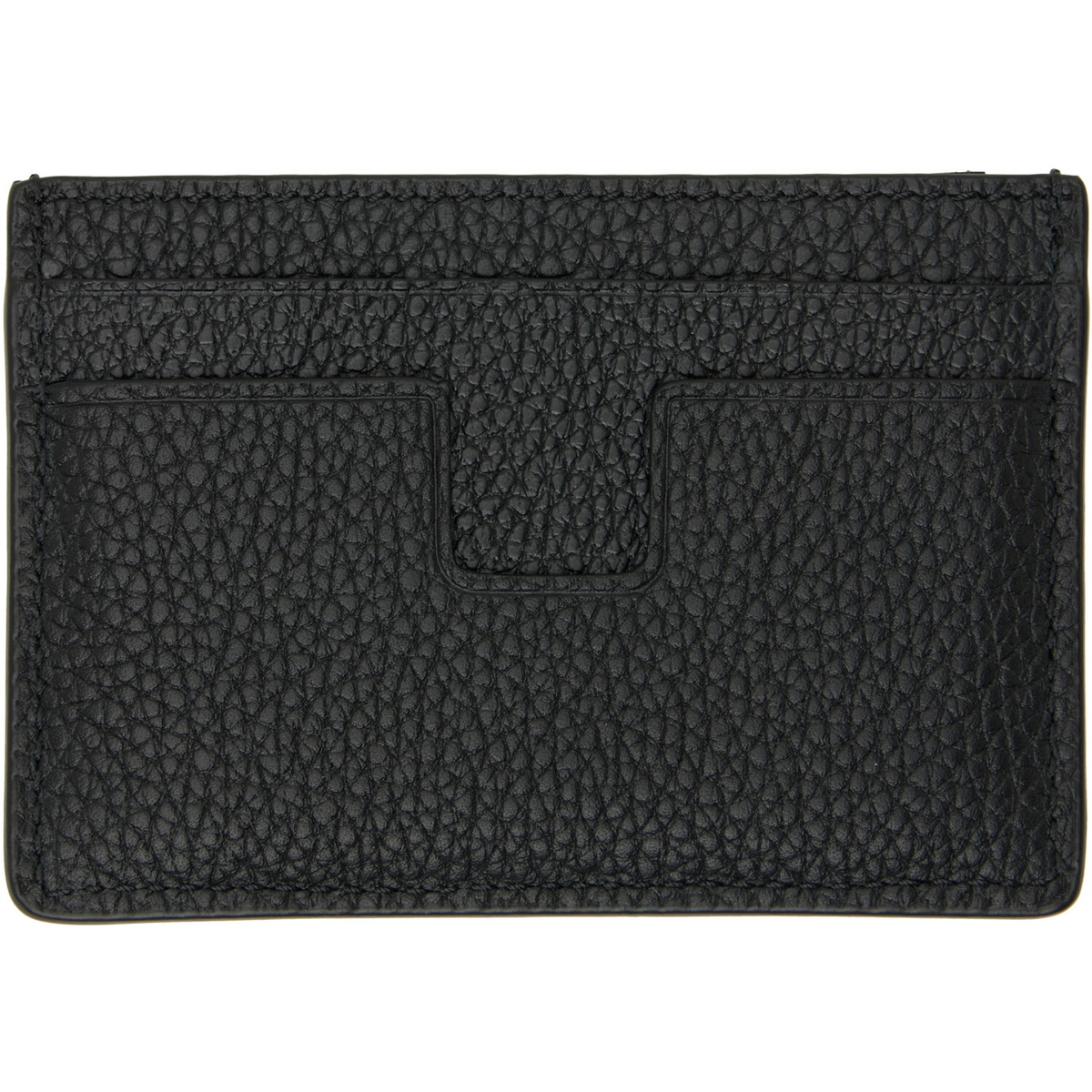 TOM FORD Black Grain Leather Classic Card Holder