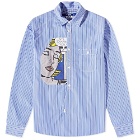 Junya Watanabe MAN x Roy Lichtenstein Mix Cotton Shirt in Blue/White