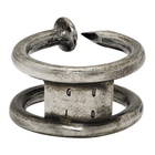 Guidi Silver Nail Double Ring