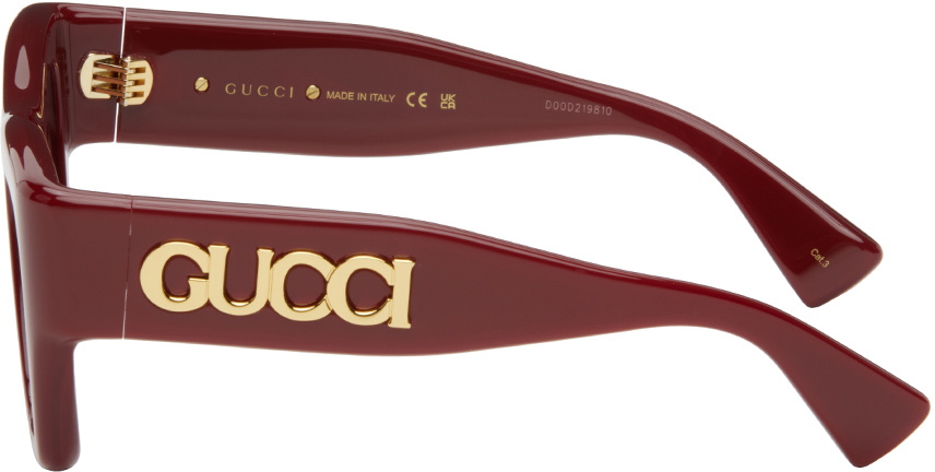 Gucci Burgundy Square Sunglasses Gucci