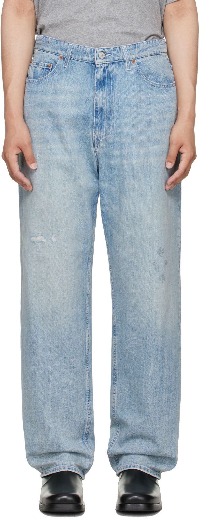 MM6 Maison Margiela Blue Distressed Jeans