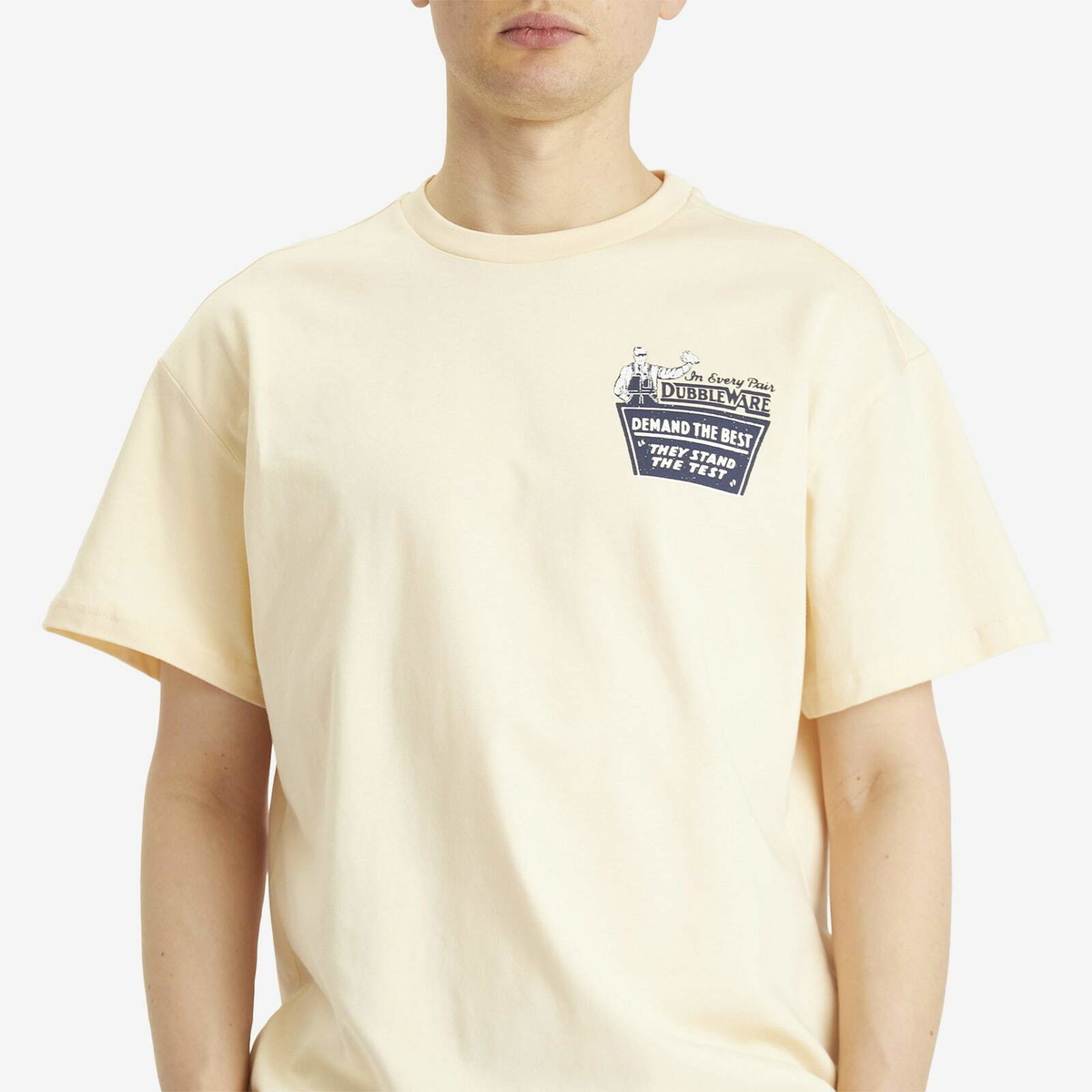 Dubbleware Men's In Every Pair T-Shirt in Ecru