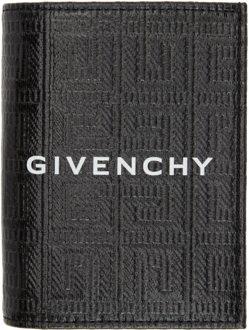 Givenchy Black Leather 4G Zipped Card Holder Givenchy