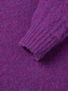 Drake's - Brushed-Wool Sweater - Purple