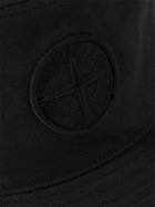Stone Island - Logo-Embroidered Cotton-Canvas Bucket Hat - Black