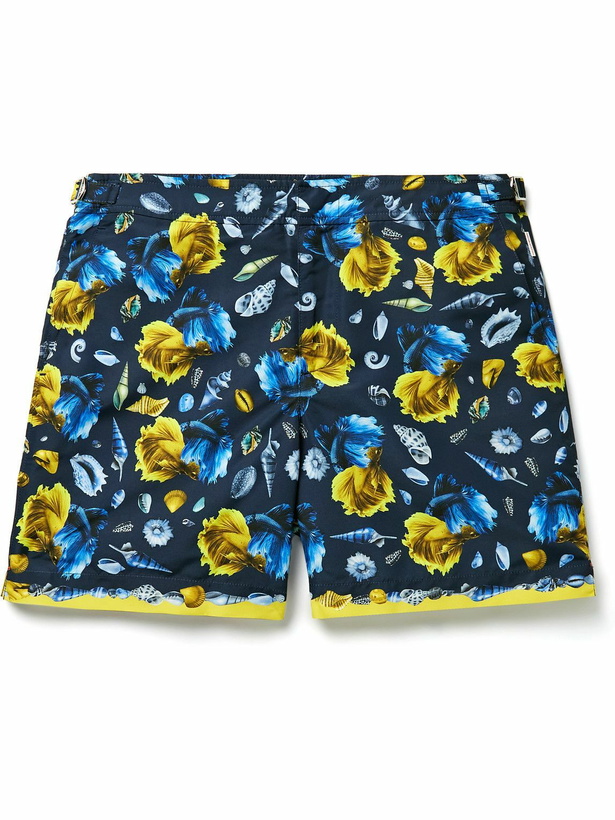 Photo: Orlebar Brown - Bulldog Ocean Slim-Fit Short-Length Printed Swim Shorts - Blue