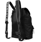 Givenchy - Logo-Jacquard and Leather-Trimmed Nylon Backpack - Men - Black