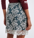 Jacques Wei Embellished lace miniskirt