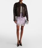 Jacques Wei Embellished lace miniskirt