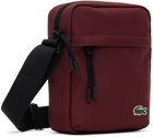 Lacoste Burgundy Zip Crossbody Bag