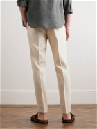 Paul Smith - Straight-Leg Pleated Linen-Blend Trousers - Neutrals