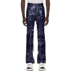 Ottolinger Navy Faux-Leather Trousers