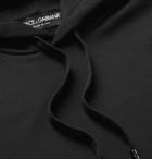 Dolce & Gabbana - Logo-Appliquéd Loopback Cotton-Jersey Hoodie - Black