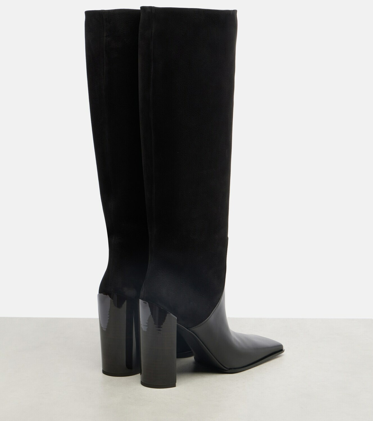 Alaïa 90 leather and suede knee-high boots