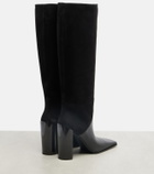 Alaïa 90 leather and suede knee-high boots