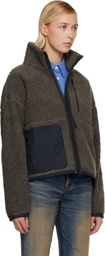 Canada Goose Taupe Simcoe Zip Up Fleece Sweater Jacket