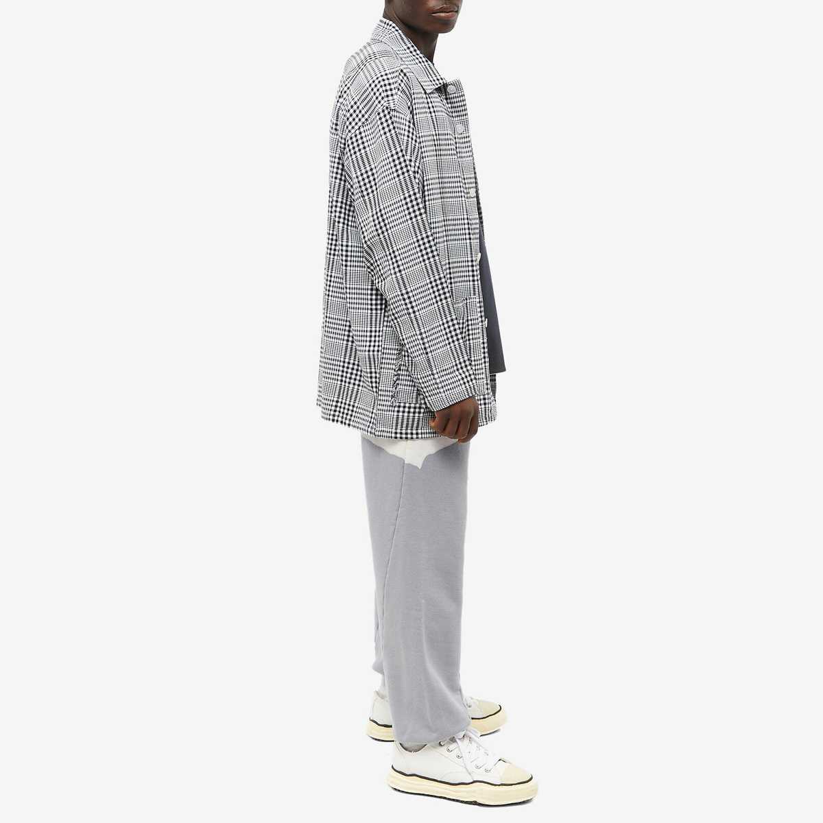 Noma t.d. Men's Gingham Check Coverall Jacket in Black
