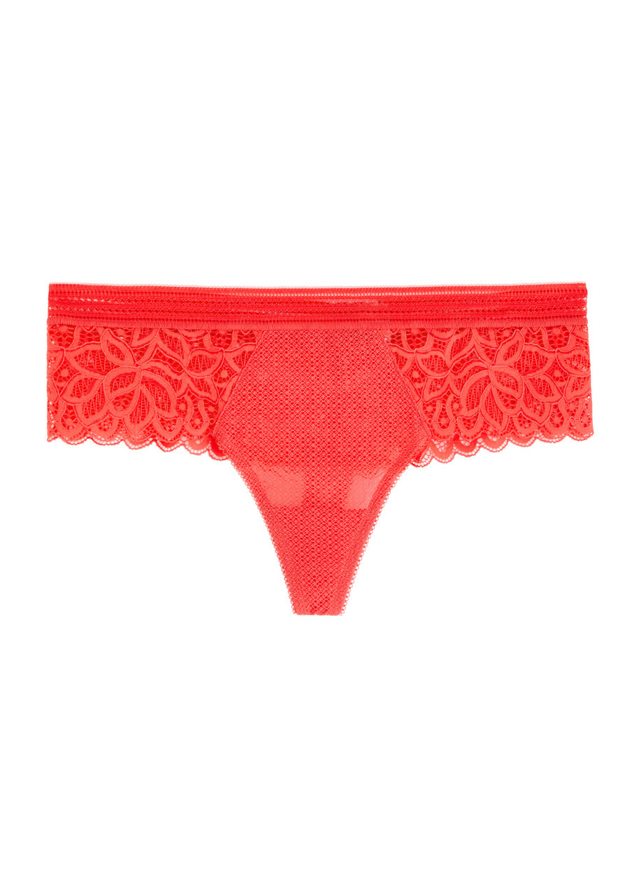Wacoal Raffine Lace Tanga Thong Red
