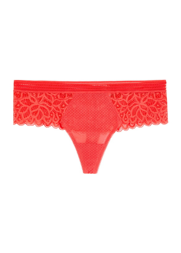 Photo: Wacoal Raffine Lace Tanga Thong Red