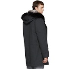 Yves Salomon Black Original Fur Parka