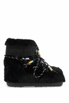 MOON BOOT icon low eco-fur snow boots with Black