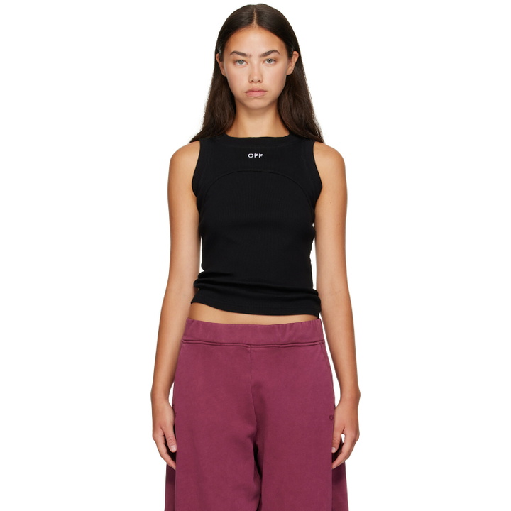 Photo: Off-White Black 'Off' Stamp Round Tank Top