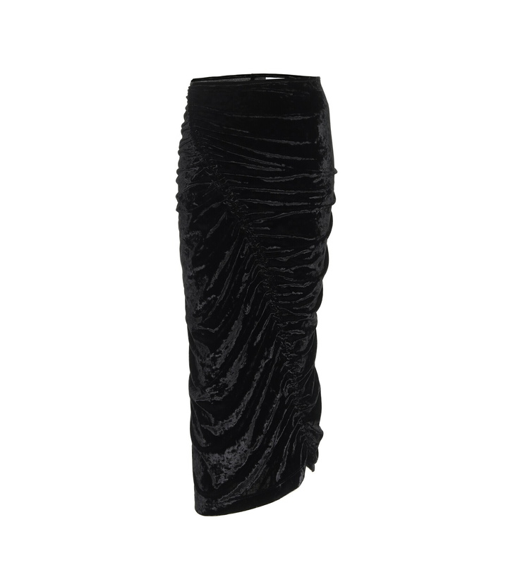 Photo: Dries Van Noten - Velvet midi skirt