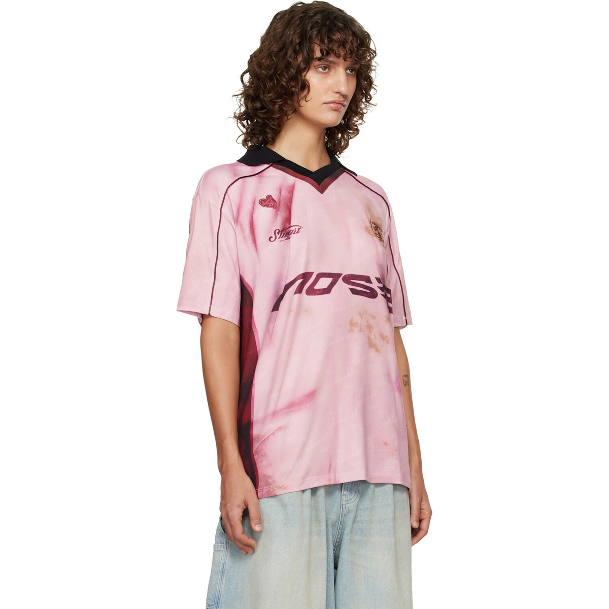 Andersson Bell Pink Printed Football Jersey T-shirt