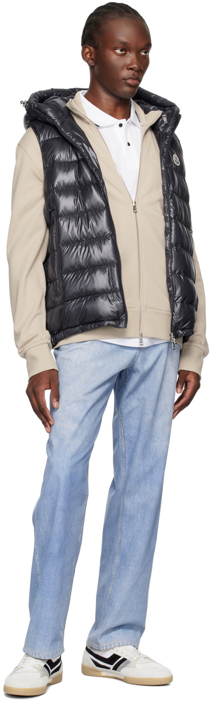 【関税込み】Moncler ベージュ ジップアップ トラックジャケット Moncler zip-up Track Jacket | Neutrals | FARFETCH
