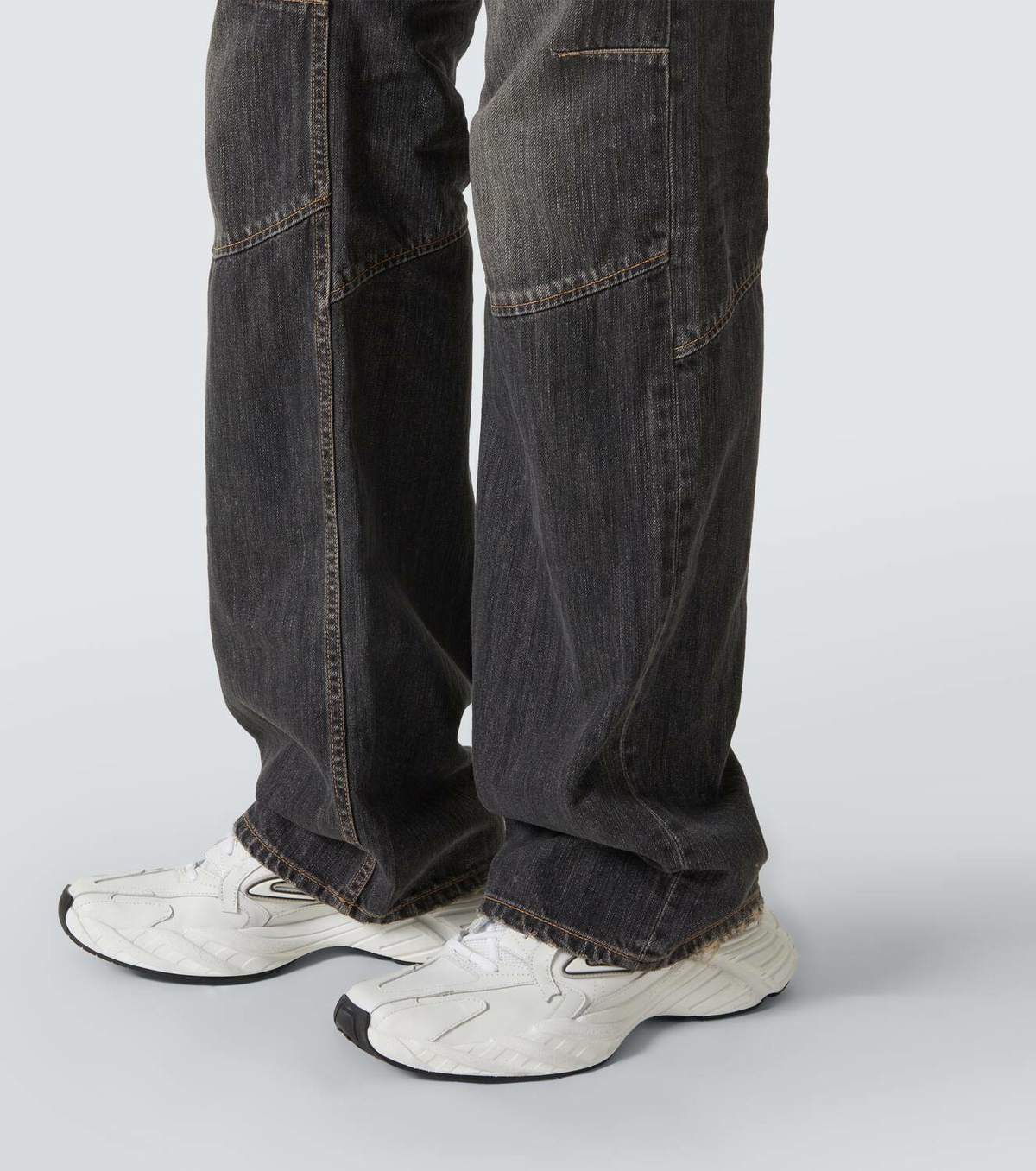 パンツ BALENCIAGA DISTRESSED WIDE LEG JEANS M BALENCIAGA Distressed mid-rise wide-leg jeans | NET-A-PORTER