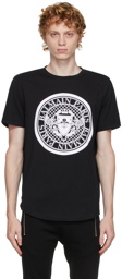 Balmain Black Coin Flock T-Shirt