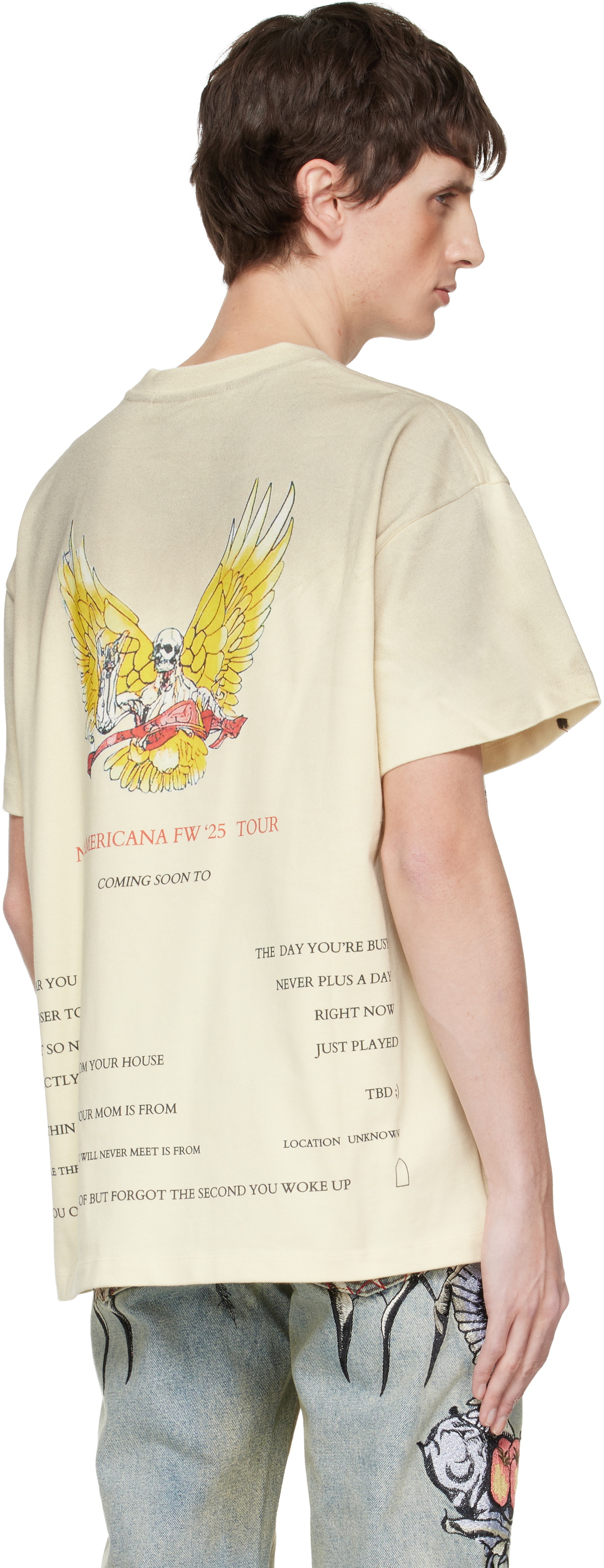 Who Decides War Off-White Ribbon Tour T-shirt