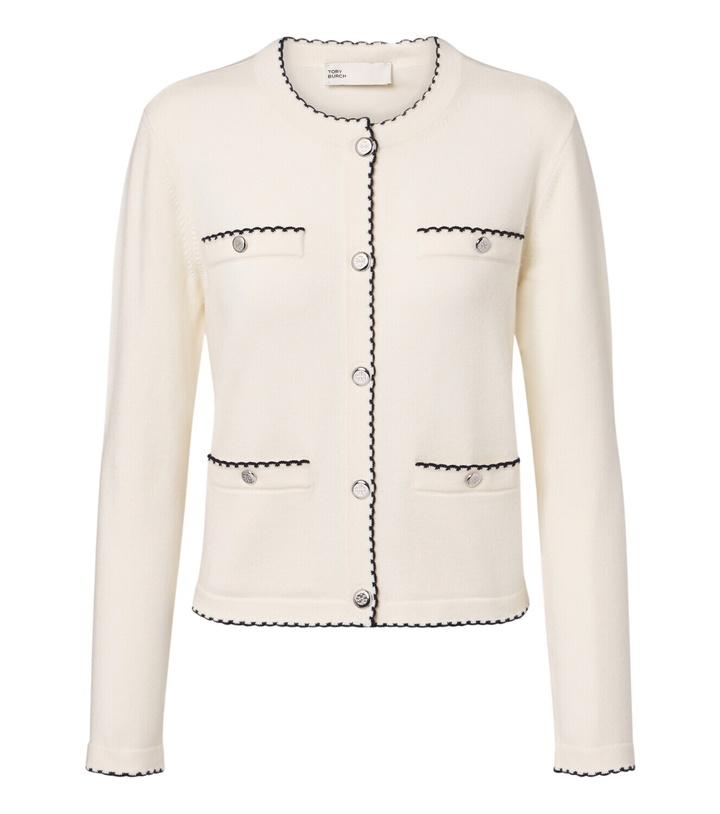 Photo: Tory Burch Kendra scalloped wool-blend cardigan