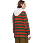 Loewe Green and Orange Stripe Hooded Polo