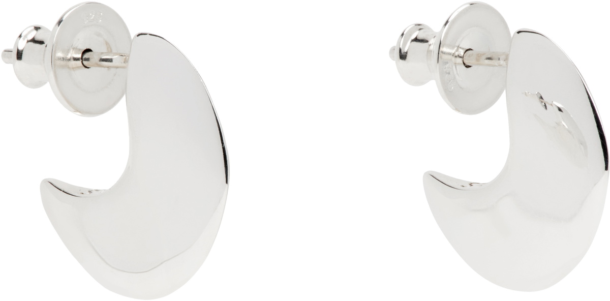 FARIS Silver Saucer Hoop Mini Earrings