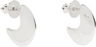 FARIS Silver Saucer Hoop Mini Earrings