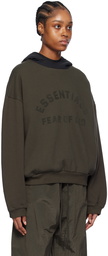 Fear of God ESSENTIALS Gray & Black Bonded Hoodie