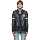 Junya Watanabe Navy Campagnolo Patch Blazer