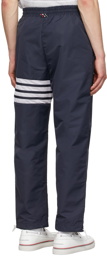 Thom Browne Navy 4-Bar Lounge Pants